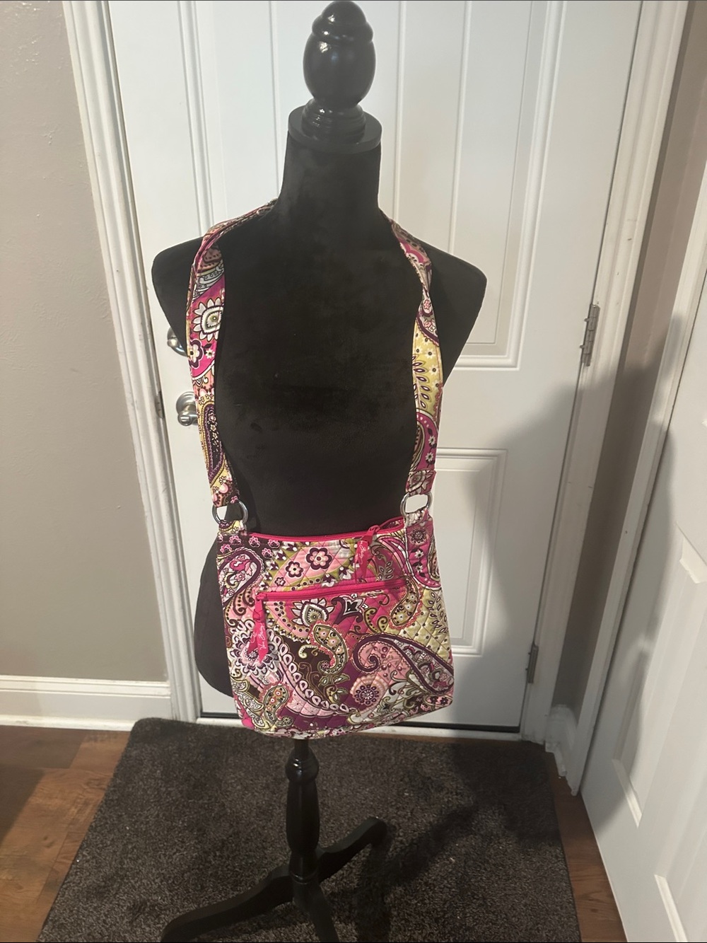 Women’s Pink Paisley Crossbody Bag